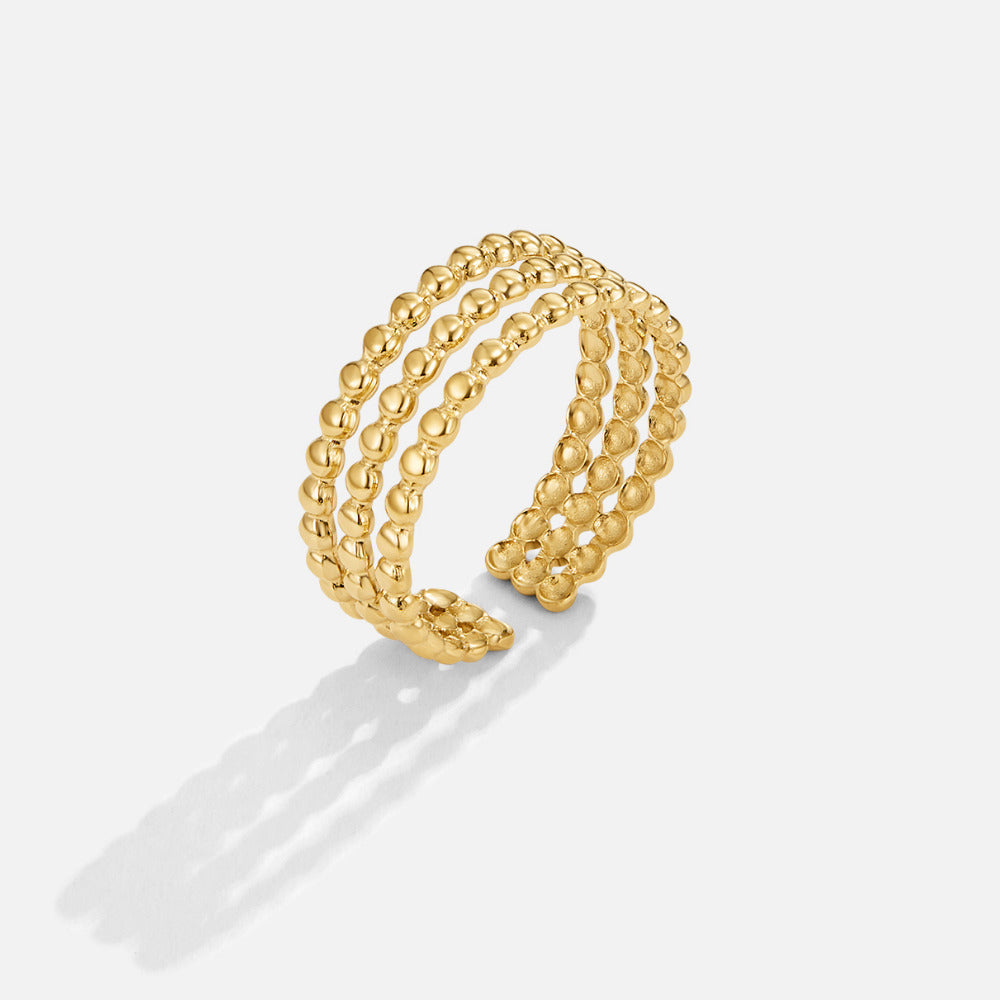 Beaded Ohio Gold Ring