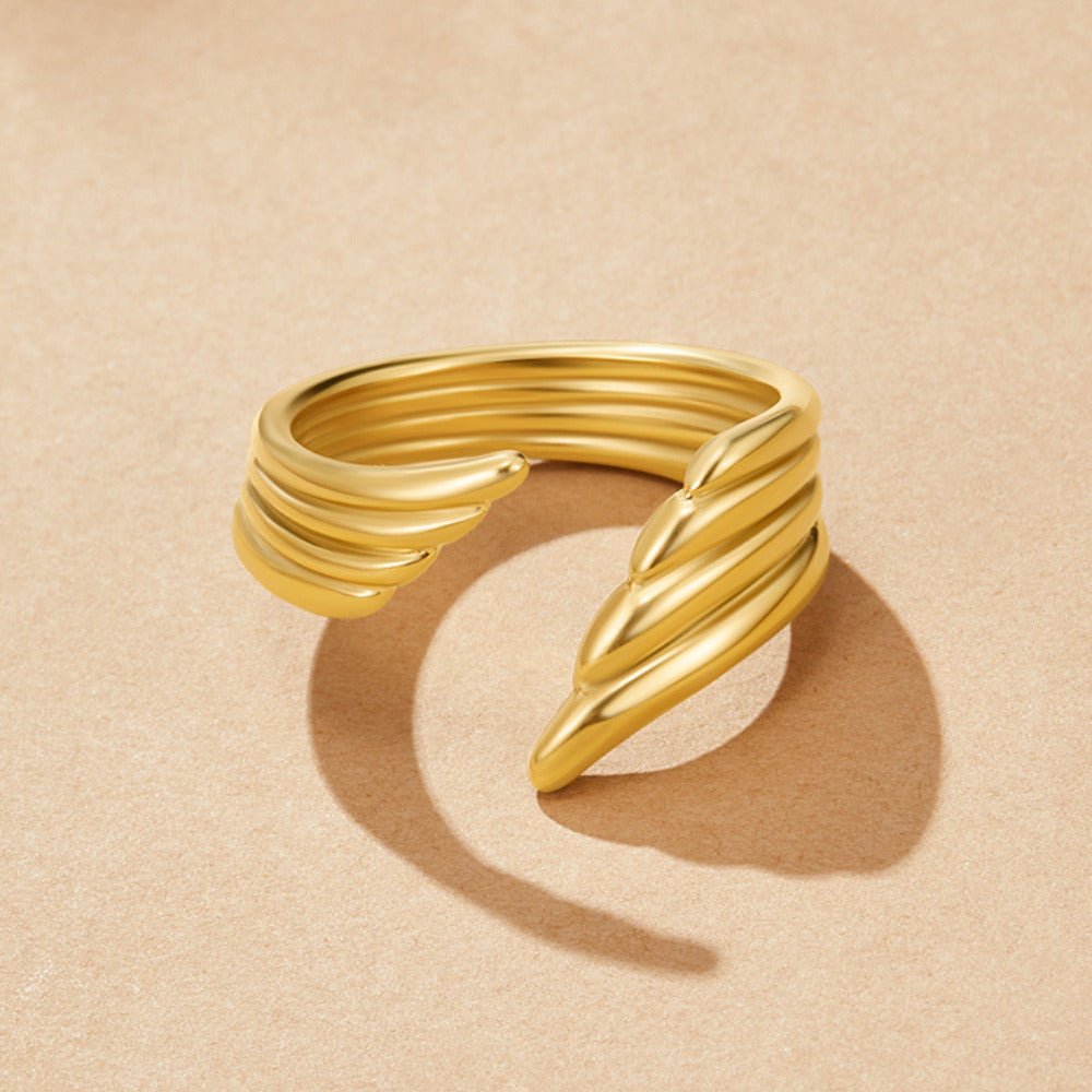 Golden Angel Wing Wrap Ring - Beautiful Earth Boutique