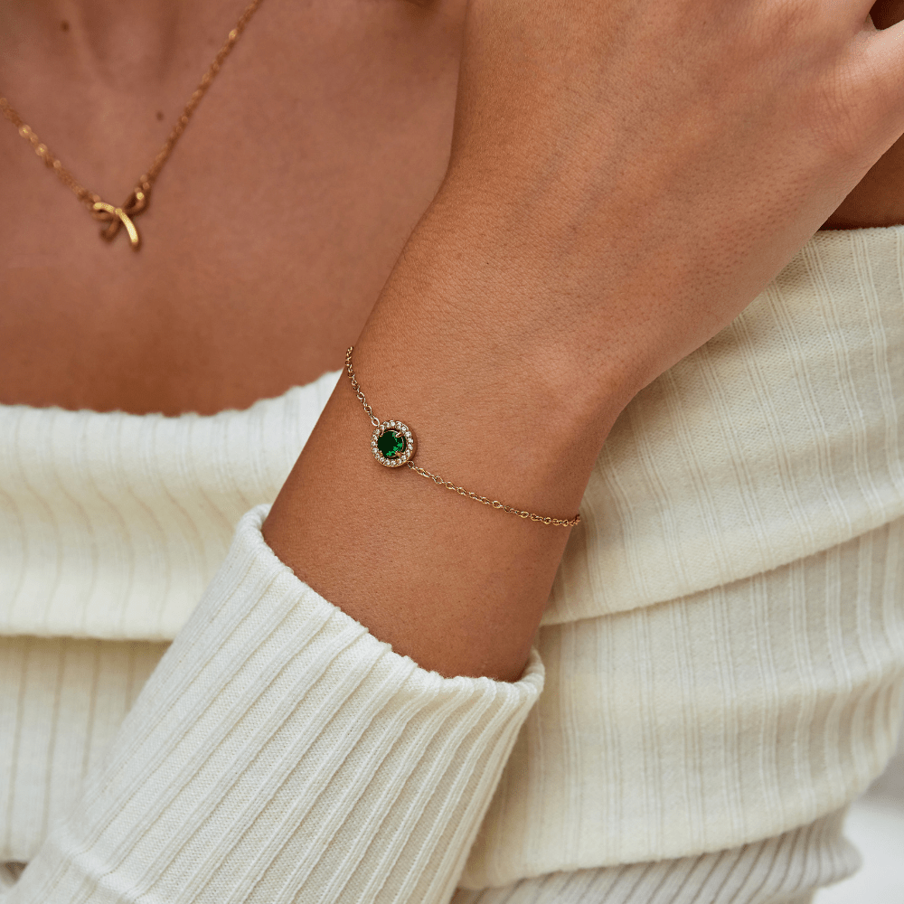 Green Emerald Crystal Bracelet - Beautiful Earth Boutique