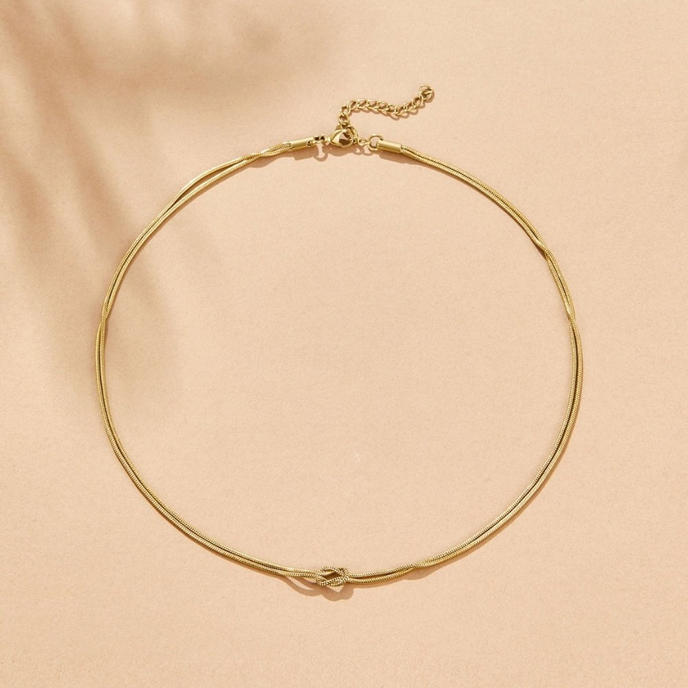 Knotted Gold Chain Necklace - Beautiful Earth Boutique