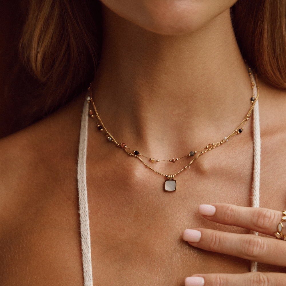 Lucia White Shell Pendant Necklace - Beautiful Earth Boutique