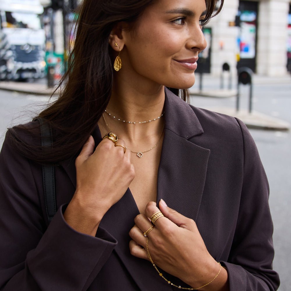 Luxe Crystal Clover Necklace - Beautiful Earth Boutique