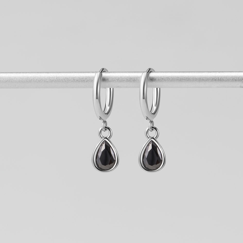Silver Midnight Teardrop Earrings - Beautiful Earth Boutique