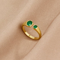 Vintage Green Emerald Wrap Ring - Beautiful Earth Boutique