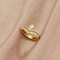18K Gold Lilly Crystal Ring - Beautiful Earth Boutique