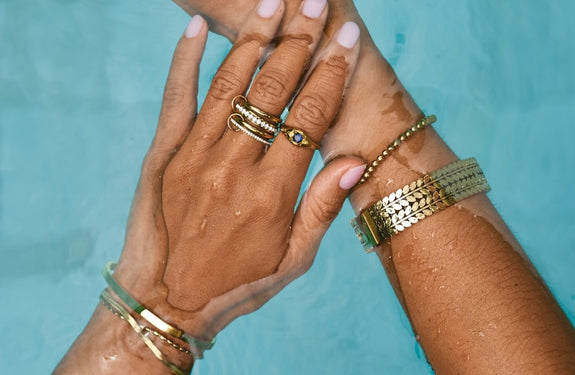 'Forever' Link Crystal & Silver Ring - Beautiful Earth Boutique
