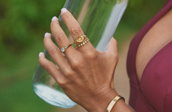 Leonore Baguette Crystal Ring - Beautiful Earth Boutique