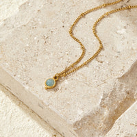 Aquamarine Gold Necklace