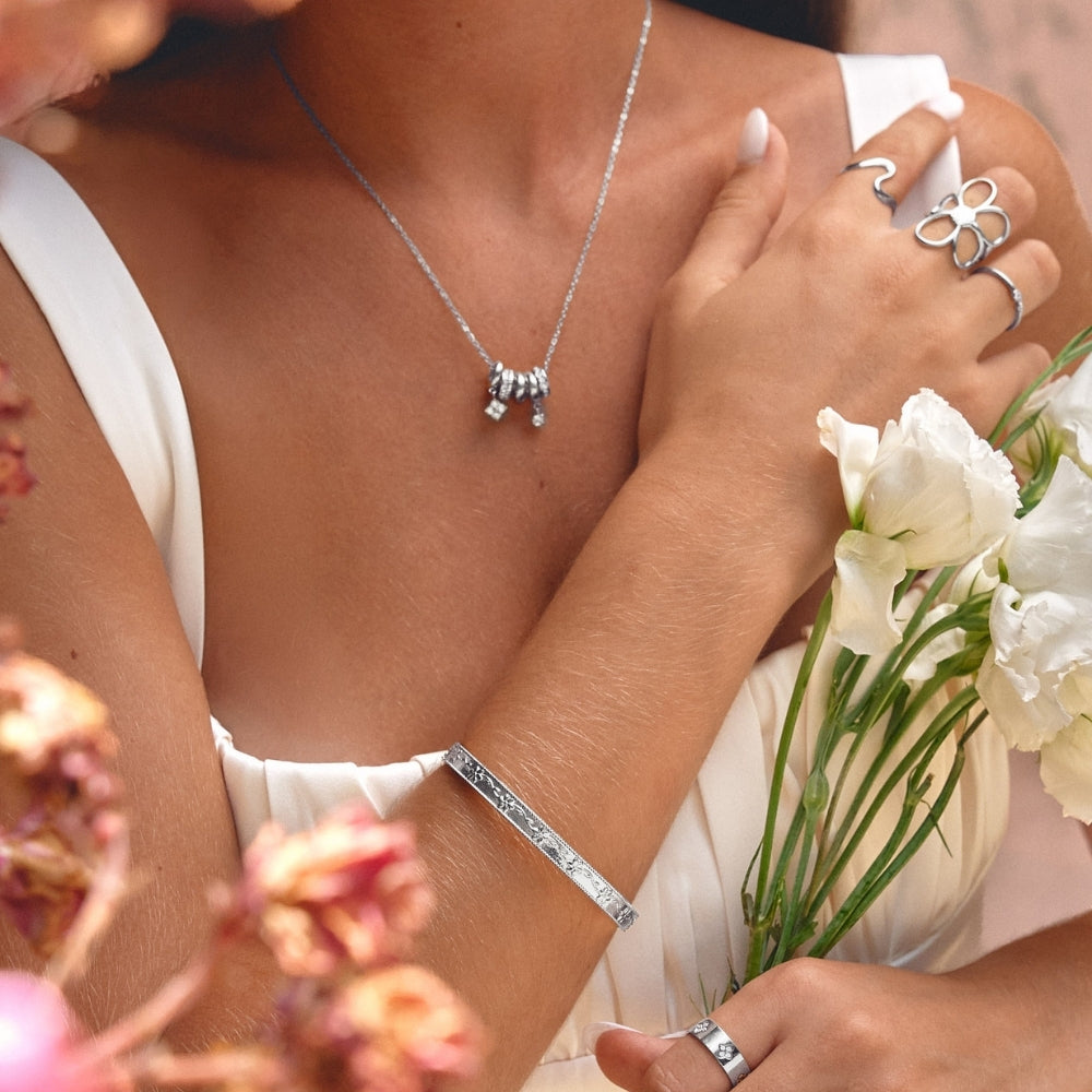 Aurea Silver Ring Pendant Necklace