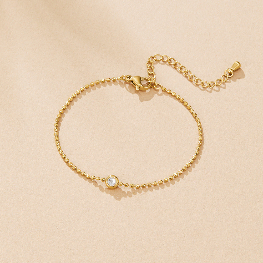 Beaded Gold Aurora Crystal Bracelet