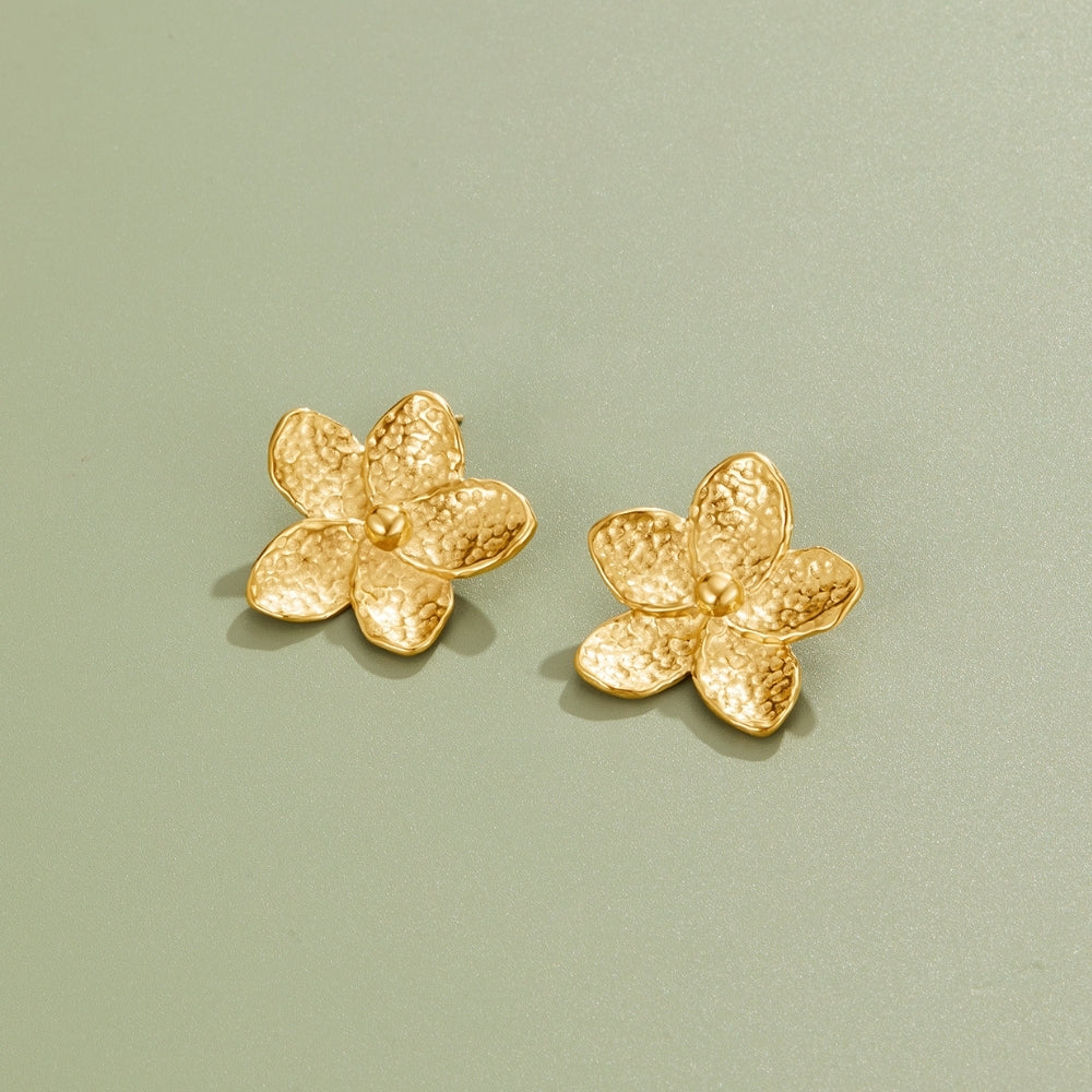 Blooming Gold Flower Earrings