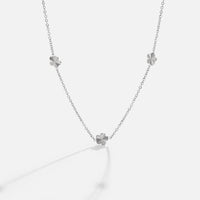 Flower Power Silver Chain Necklace