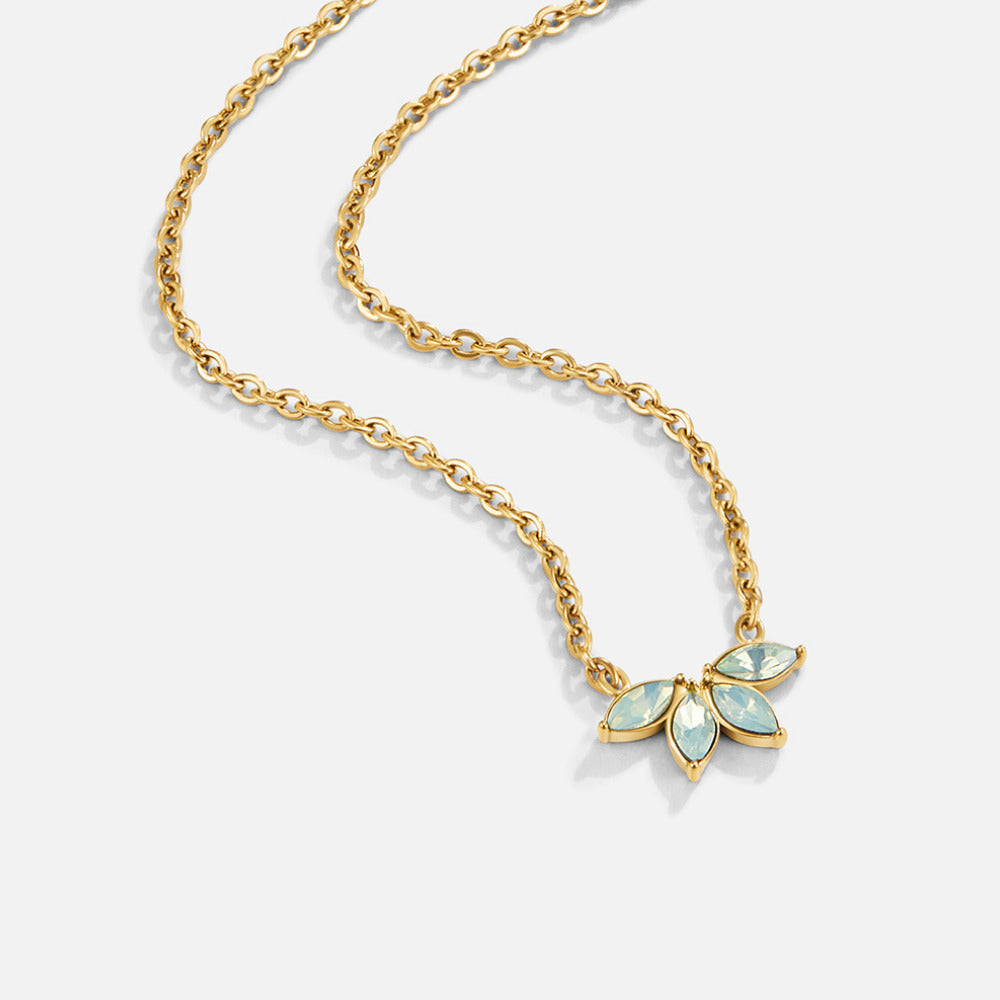 Gold Marquise Petal Necklace