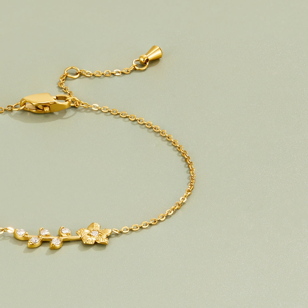 Golden Crystal Vine Bracelet