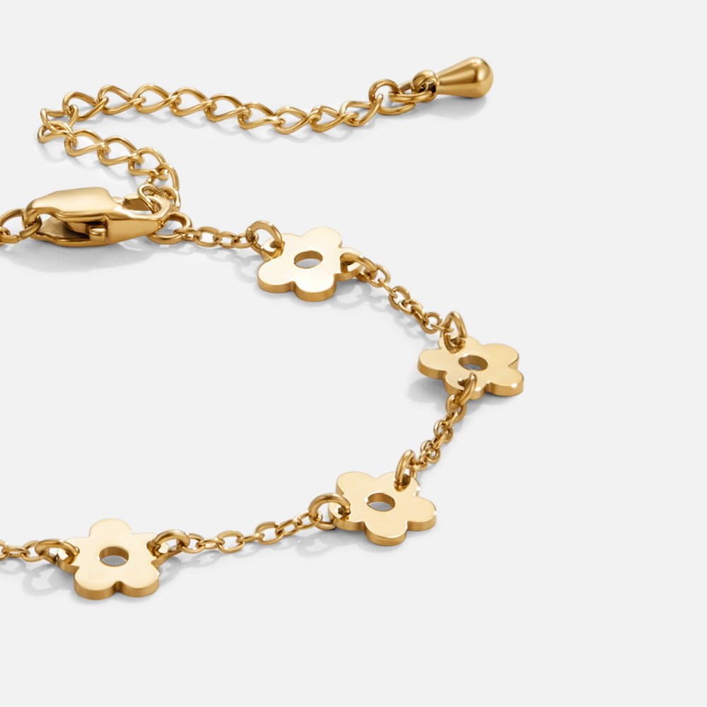 Golden Petal Link Bracelet
