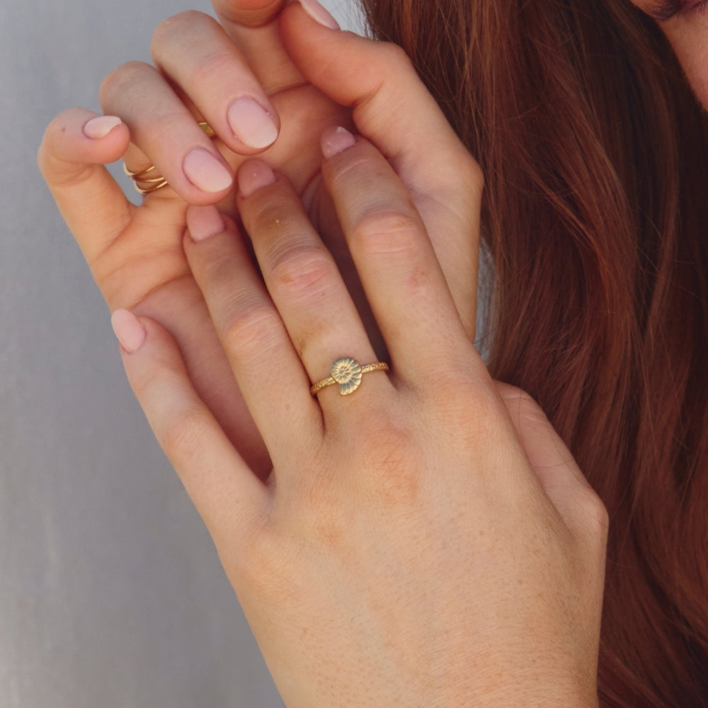 Golden Spiral Shell Ring