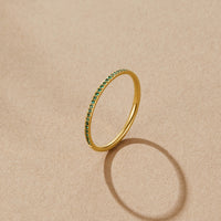 Emerald Eternity Crystal Ring