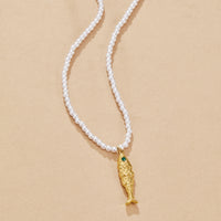 Golden Fish Pearl Necklace