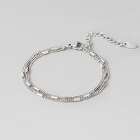 Layered Silver Alia Bracelet