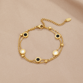 Onyx & White Stone Bracelet