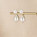 Pearl Duo Drop Earrings