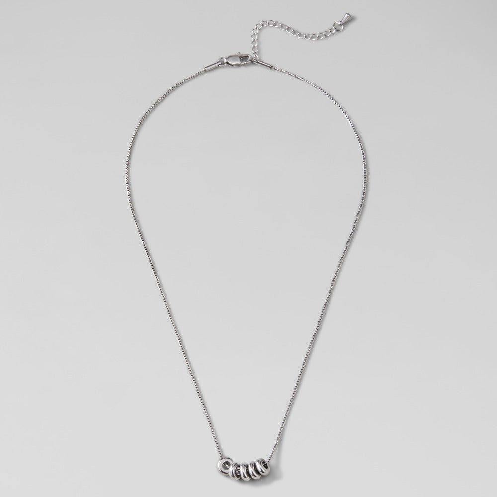 'Rings of Hapiness' Silver Necklace