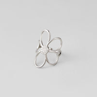 Silver Daisy Flower Ring