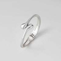 Silver Teardrop Bangle