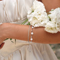 Silver White Pearl Blossom Bracelet