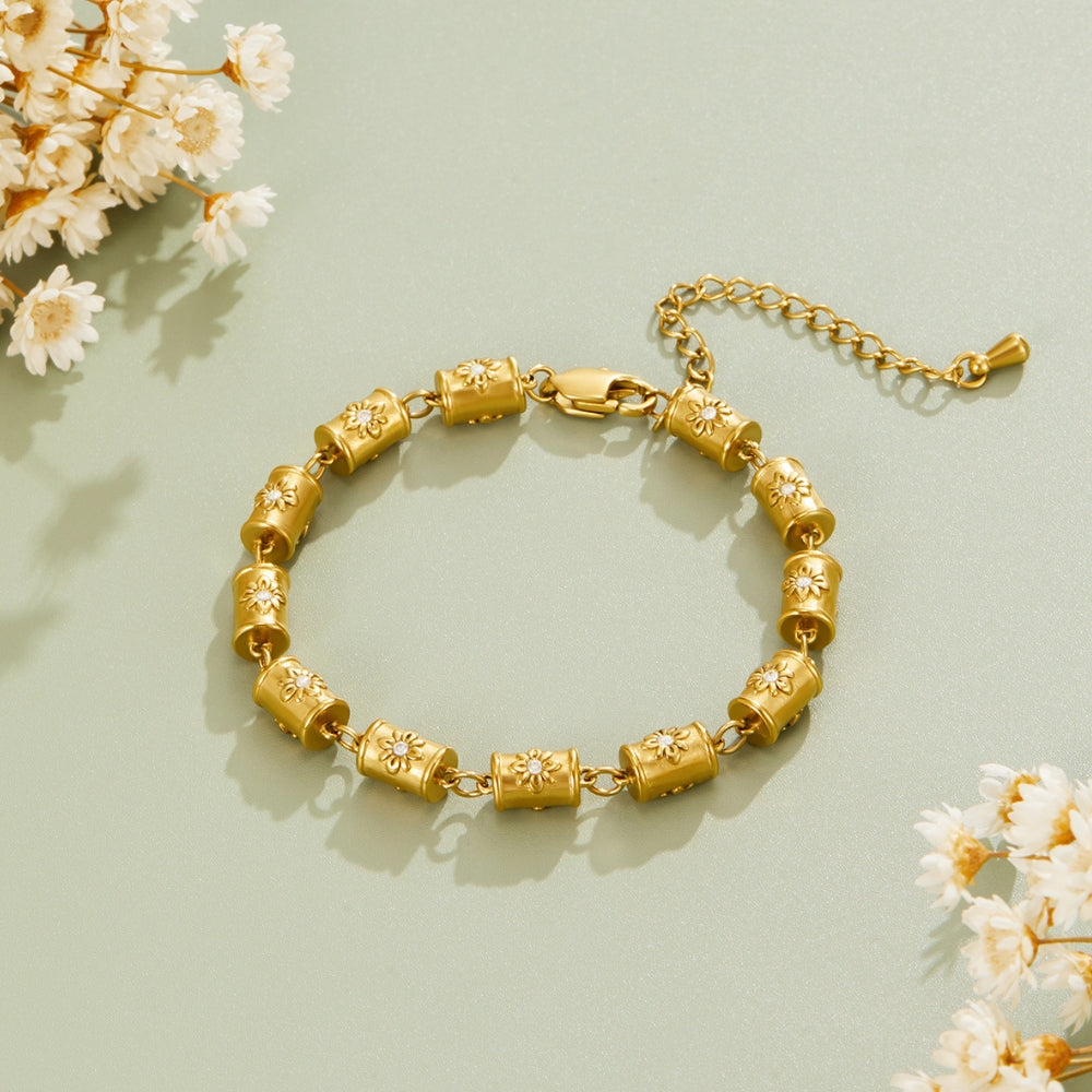 Stellar Gold Barrel Bracelet