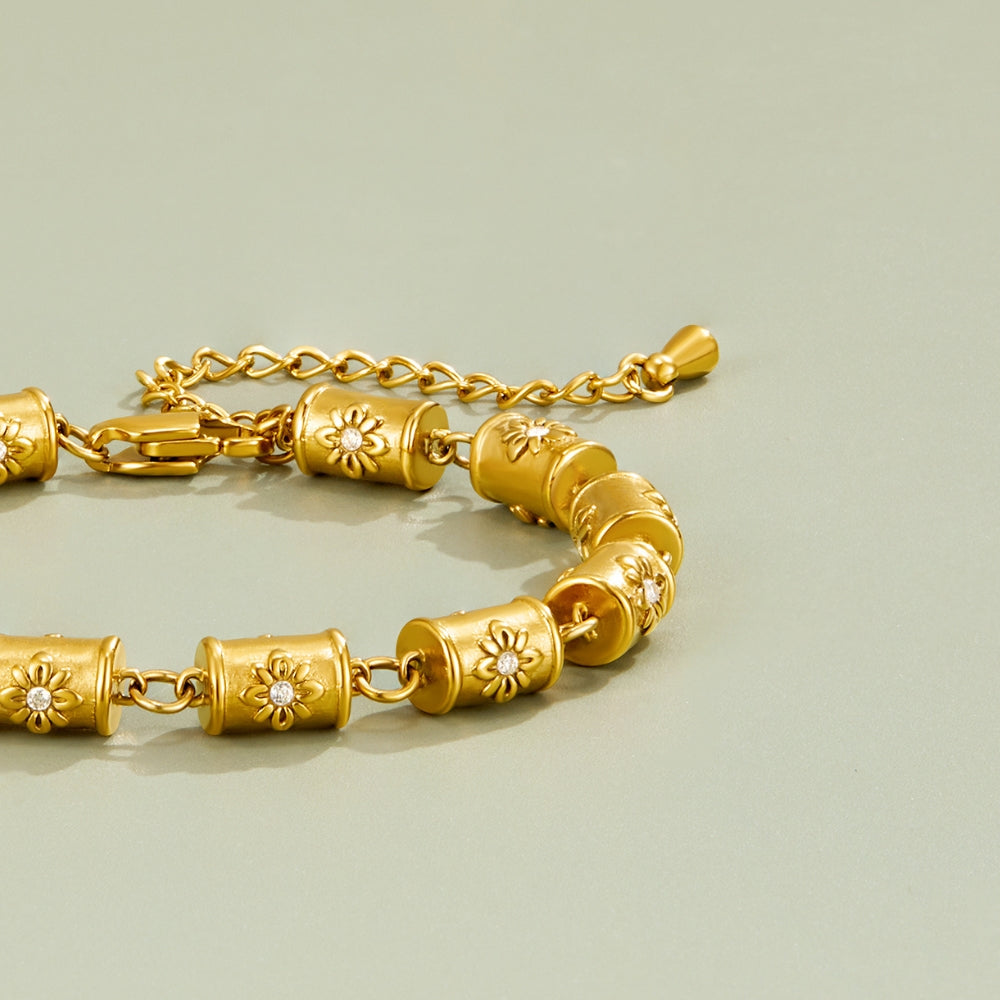 Stellar Gold Barrel Bracelet