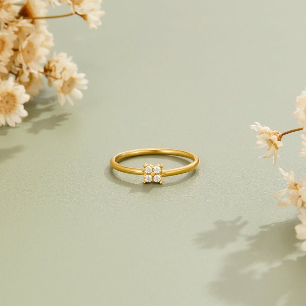 Tiny Petal Gold Ring