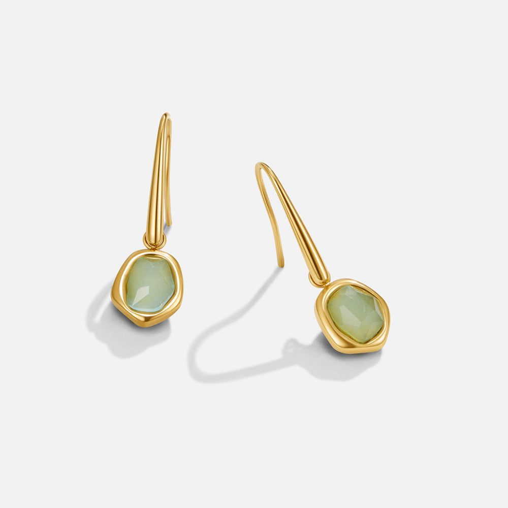 Vintage Aquamarine Drop Earrings