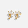 Amara White Crystal Bloom Earrings - Beautiful Earth Boutique