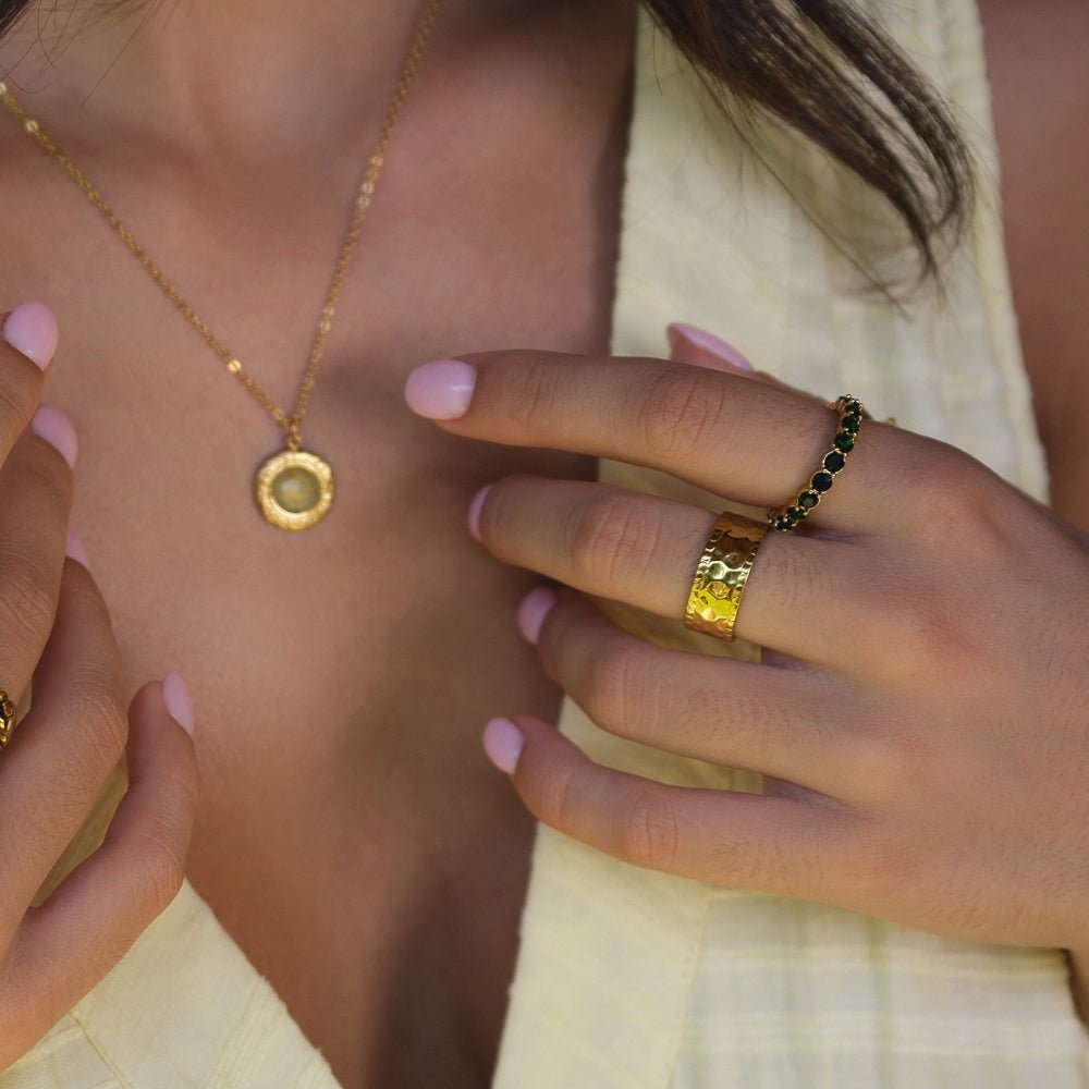 Amaya Hammered Gold Ring - Beautiful Earth Boutique