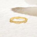 Arquette Gold & Crystal Band Ring - Beautiful Earth Boutique