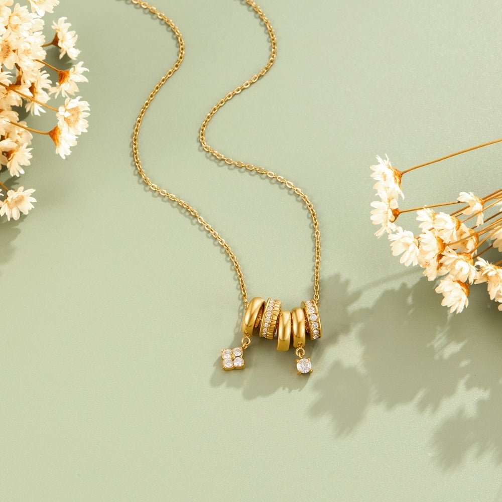 Aurea Gold Ring Pendant Necklace - Beautiful Earth Boutique
