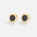 Azalea Black Button Stud Earrings - Beautiful Earth Boutique