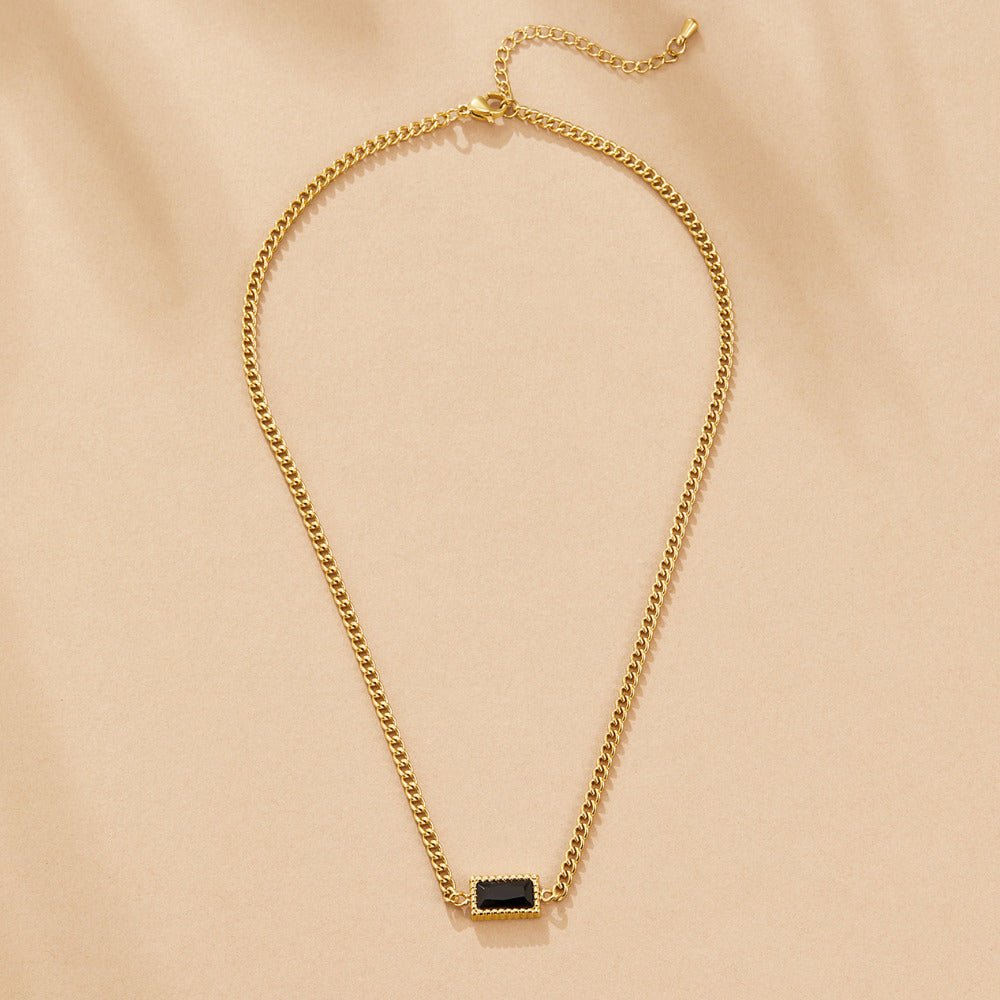 Black Onyx Pendant Necklace - Beautiful Earth Boutique