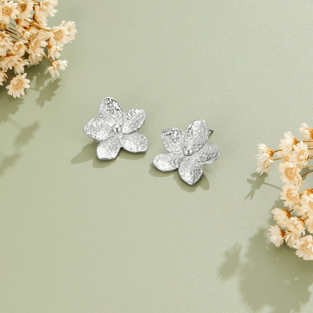Blooming Silver Flower Earrings - Beautiful Earth Boutique