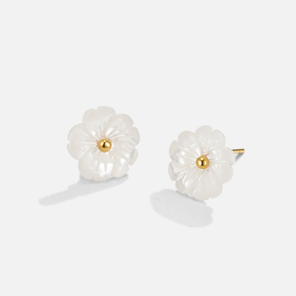 Blooming White Cherry Blossom Earrings - Beautiful Earth Boutique