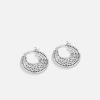 Boho Chic Silver Hoop Earrings - Beautiful Earth Boutique