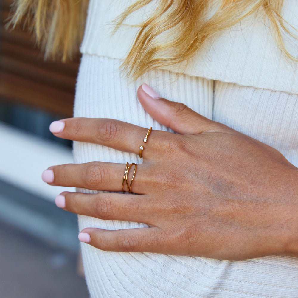 Cali Gold Crystal Ring - Beautiful Earth Boutique