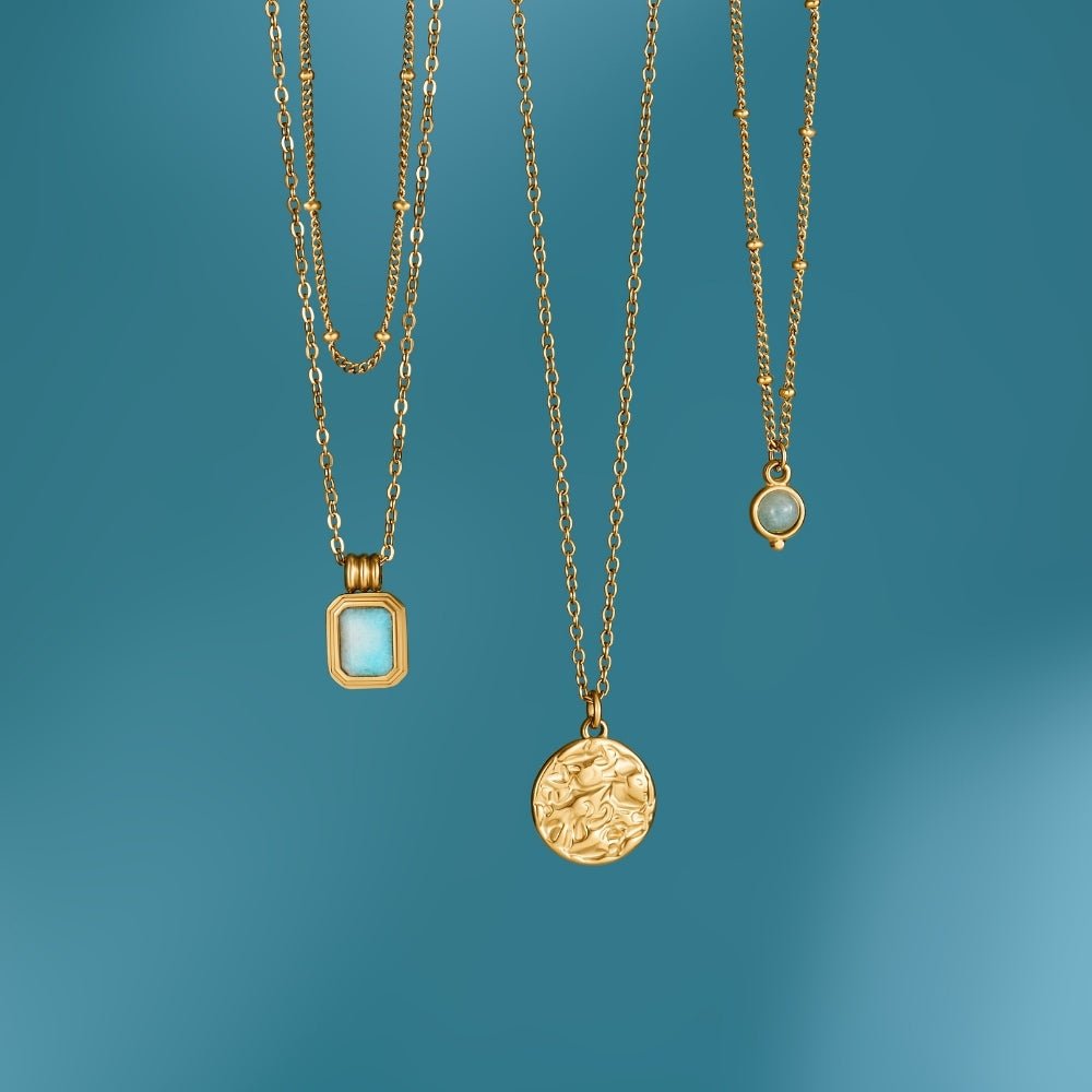 Celeste Gold Disc Necklace - Beautiful Earth Boutique