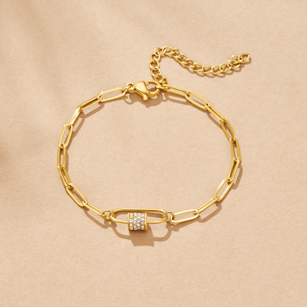 Crystal Paperclip Charm Bracelet - Beautiful Earth Boutique