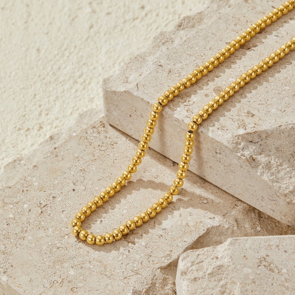 Elena Gold Ball Chain Necklace - Beautiful Earth Boutique