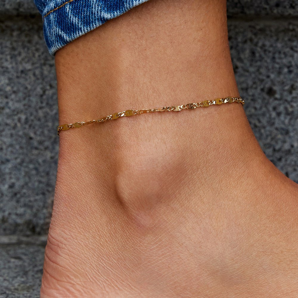 Elise Gold Anklet - Beautiful Earth Boutique