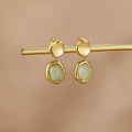 Gold Aquamarine Drop Earrings - Beautiful Earth Boutique