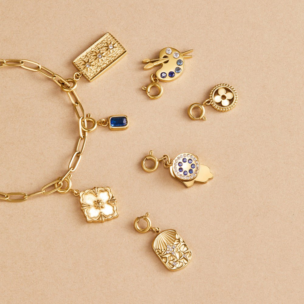 Golden Clover Leaf Charm - Beautiful Earth Boutique