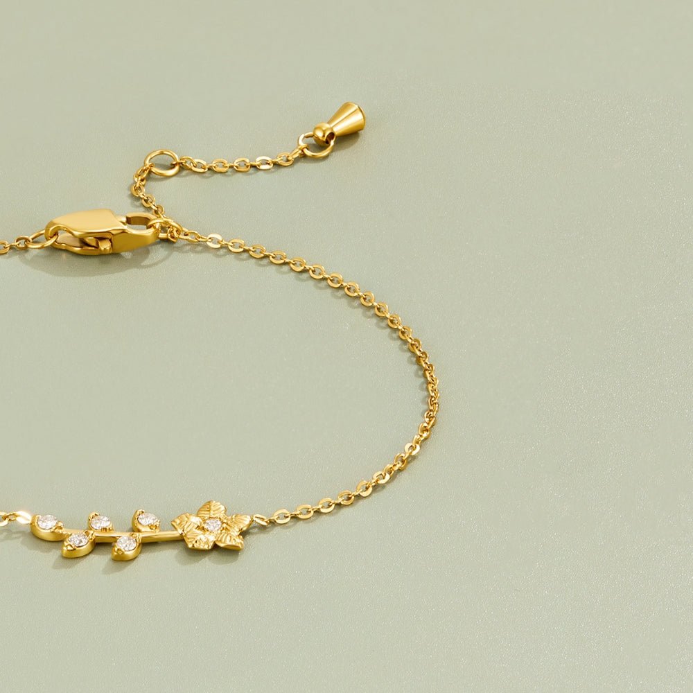 Golden Crystal Vine Bracelet - Beautiful Earth Boutique
